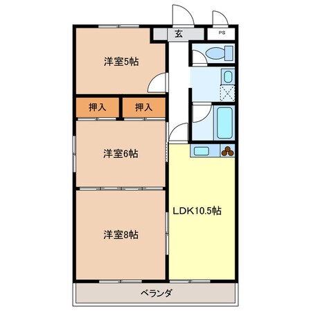 島崎ハイツの物件間取画像